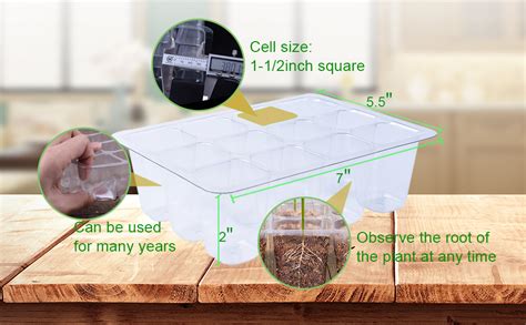 Mixc Seedling Starter Trays Cells Transparent Seed Tray Grow