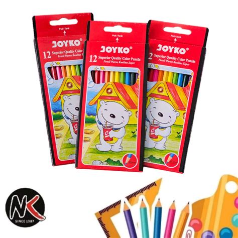 Jual Pensil Warna Color Pencil Colour Pencil Joyko 12 Warna Panjang Cp