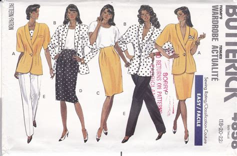 Vintage New Sewing Pattern Butterick Retro S S Shoulder Pad