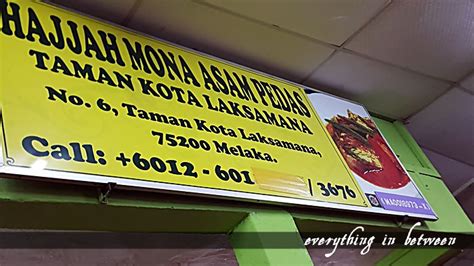 Everything In Between Makan Makan Hajjah Mona Asam Pedas Melaka