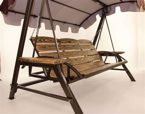 Качели садовые лофт - 65 фото