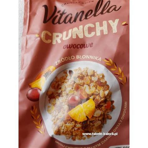 Crunchy Owocowe Vitanella Kalorie Warto Ci Od Ywcze Ile Kalorii