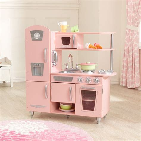 Cocina De Juguete Vintage De Madera Color Rosa Kidkraft Cocina De