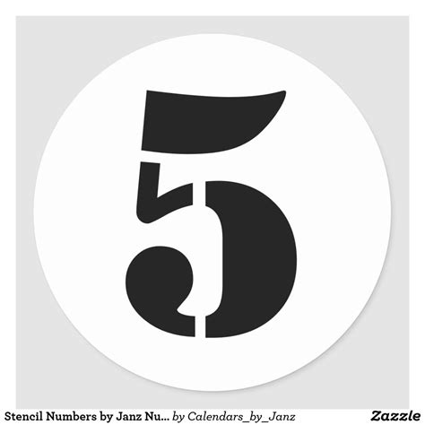 Number 5 Stencil Printable