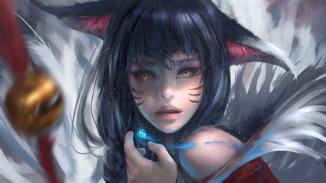 Wallpaper Digital Art Anime Deviantart Ahri League Of Legends