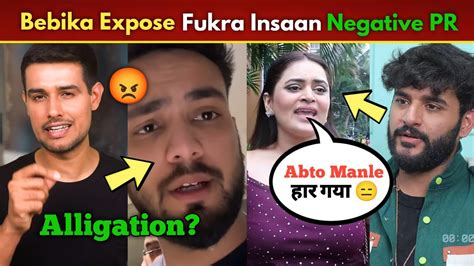 Bebika Dhruve On Fukra Insaan Negative Pr😡 Dhruv Rathee Roast Elvish