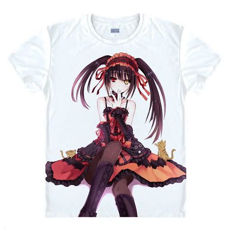 Date A Live T Shirt Kurumi Tokisaki Shirt Cool T Shirts Anime And Manga Awesome Top Printed T