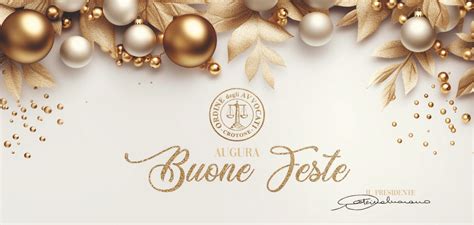 Buone Feste Consiglio Dellordine Degli Avvocati Di Crotone