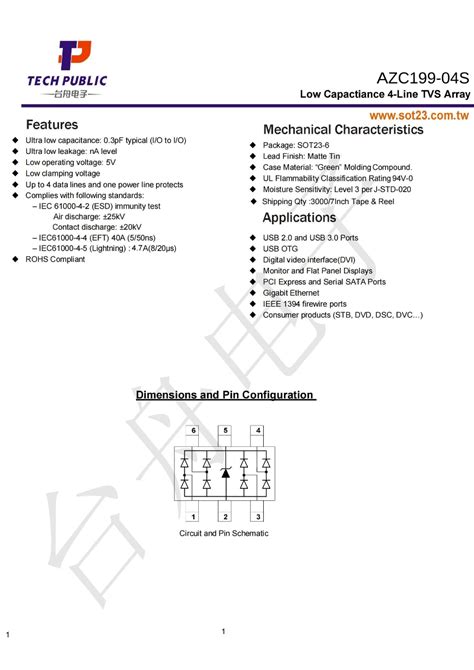 Azc099 04s（tech Public台舟）azc099 04s中文资料价格pdf手册 立创电子商城