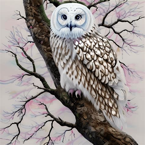 Gods Beautiful Creations Paintings Of Forest Animals Wise Snow Owl