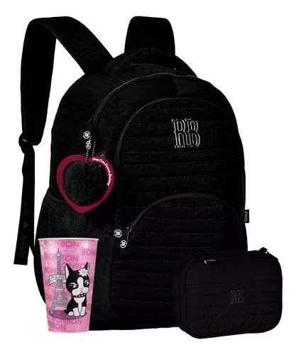 Mochila Feminina Rebecca Bonbon Crinkle Estojo E Copo Rb Cor