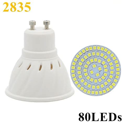 Bombilla Led GU10 E27 MR16 E14 80 leds SMD 2835 lámpara de iluminación