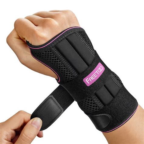 FREETOO Wrist Brace for Carpal Tunnel Relief - Adjustable Night Support