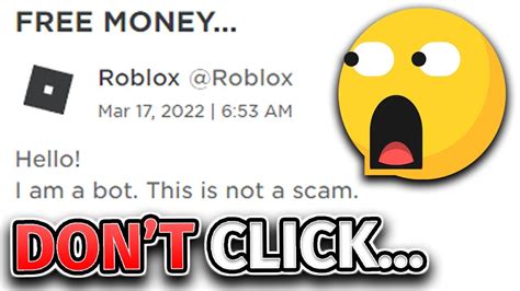 New Roblox Scam Bots Messages BE CAREFUL YouTube