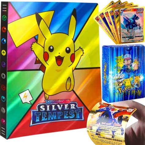 ZESTAW POKEMON DUŻY ALBUM NA 432 KARTY 3D 50 SZTUK 13656349790