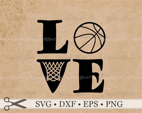 Basketball Svg Dxf Eps Png Files Love Basketball Svg