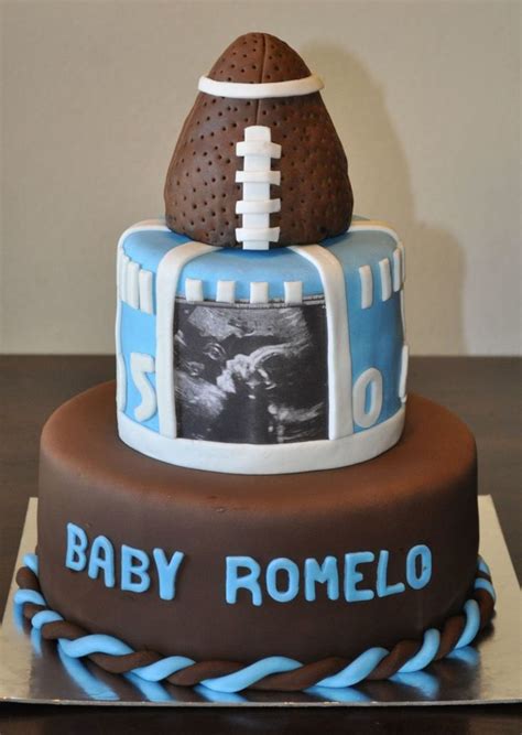 Football Baby Shower Cake - CakeCentral.com