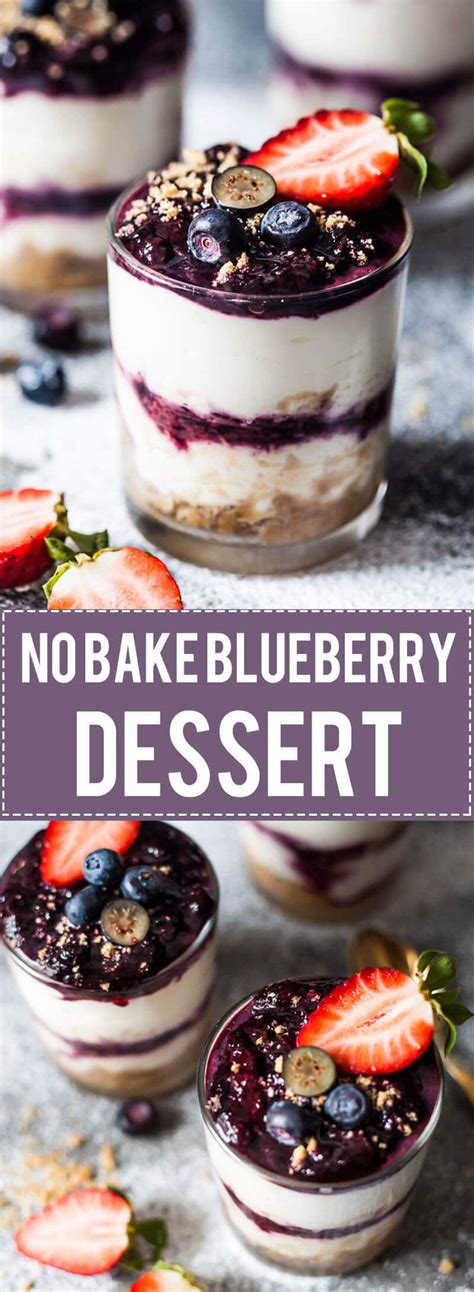 No Bake Blueberry Dessert In A Jar Vibrant Plate