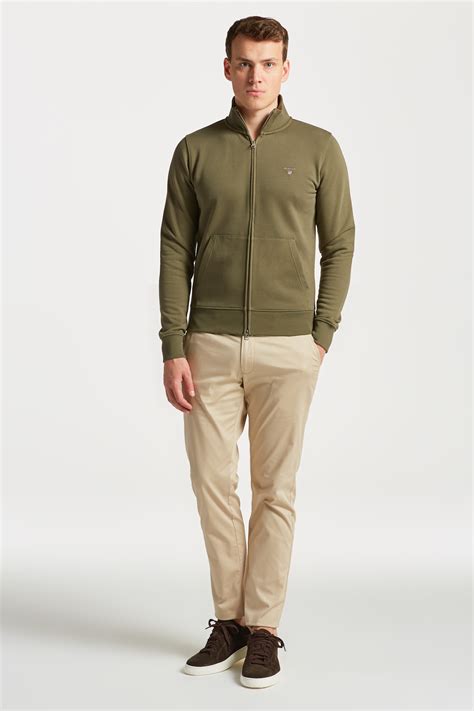 MIKINA GANT ORIGINAL FULL ZIP CARDIGAN JUNIPER GREEN | GANT CZ