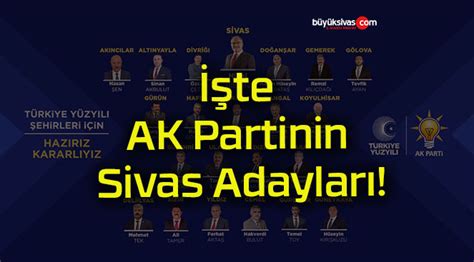 İşte AK Partinin Sivas Adayları Büyük Sivas Haber Sivas Haberleri