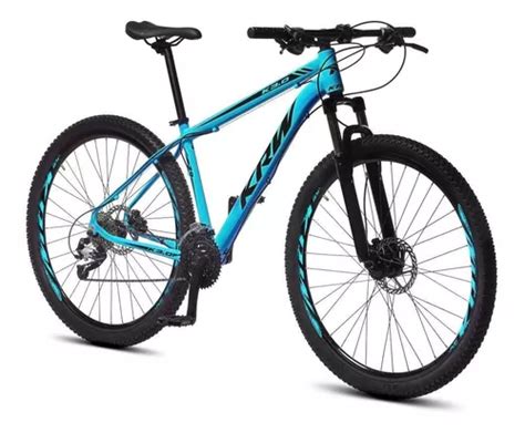 Bicicleta Aro 29 Krw Alumínio 24 Vel Freio Hidráulico X33 Cor Azul