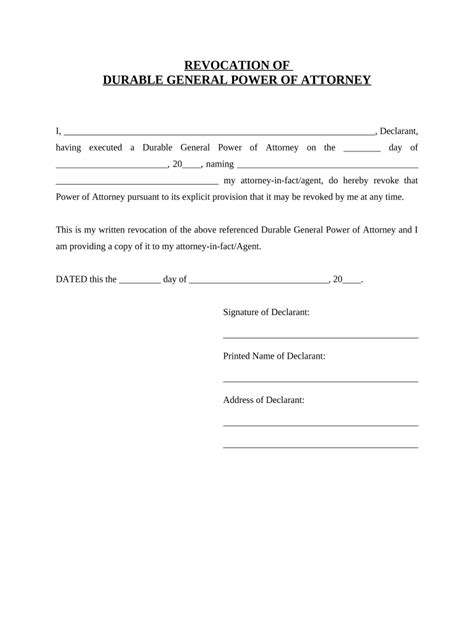 Notice Of Revocation Of Power Of Attorney Fill Out Sign Online DocHub