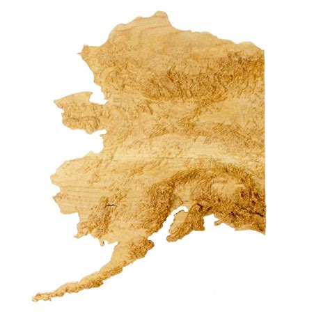 Wooden Topographic Map of Alaska 3d Map Wood Geographic Wall - Etsy