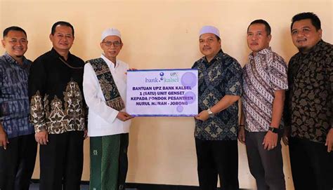 UPZ BANK KALSEL Beri Genset Ponpes Nurul Hijrah Wujud Peduli Keagamaan