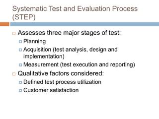 Overview Of Test Process Improvement Framework PPT