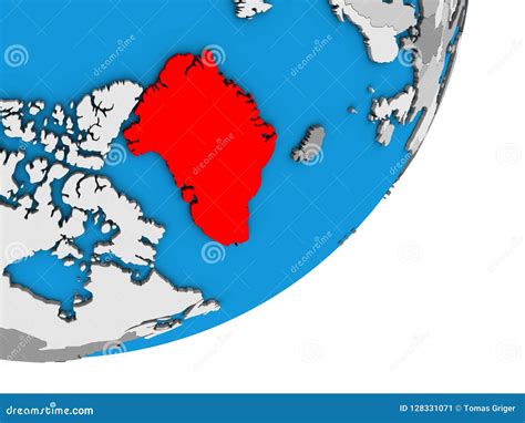 Mapa De Groenlandia En El Globo 3D Stock de ilustración Ilustración