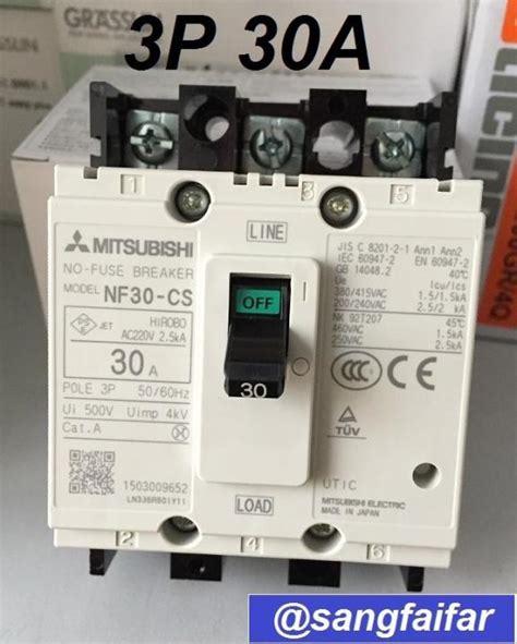 MITSUBISHI MCCB เบรคเกอร สวตสตดตอนอตโนมต มตซ No Fuse Breaker