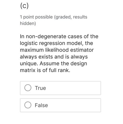 Solved A Point Possible Graded Results Hidden Whi