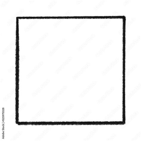 Black Square Frame Element With Line Border Png Stock Illustration