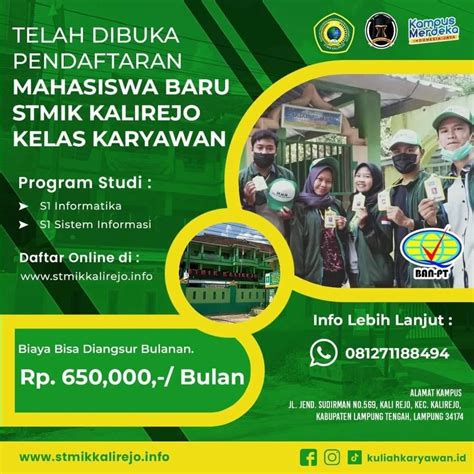 Kampus Stmik Kalirejo Solusi Kerja Sambil Kuliah Kuliah Karyawan