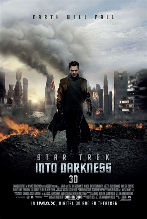 Star Trek Into Darkness 3d poster with Benedict Cumberbatch - Earth ...