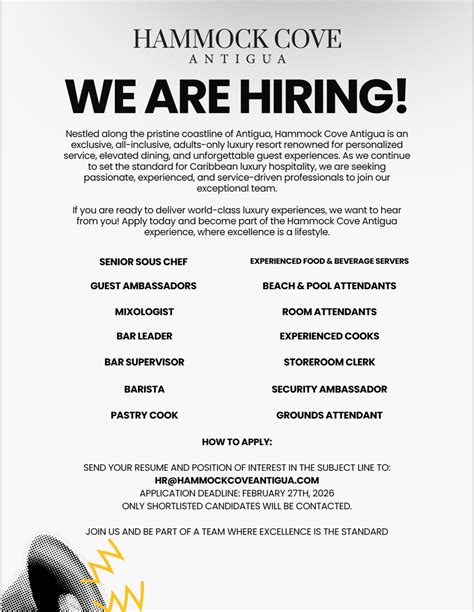 Antigua Hotel Jobs | Saint John's