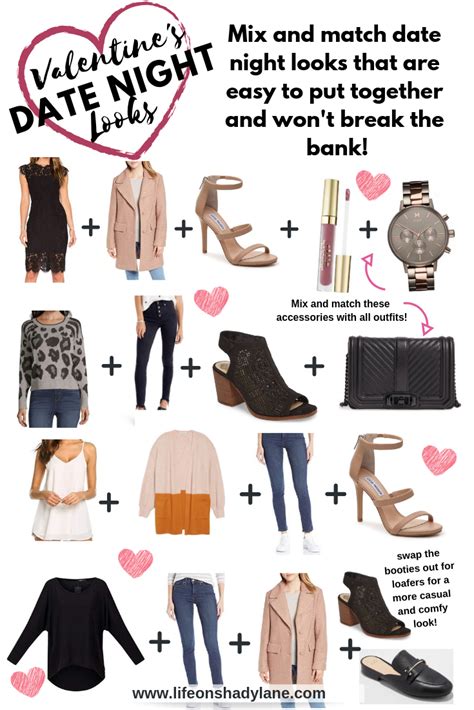 Valentines Date Night Looks Mix And Match Date Night Looks That Are Easy To Put Together And