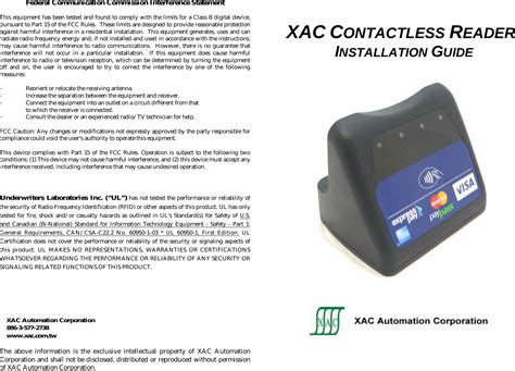 Xac Automation Cradle Fd Rfid User Manual