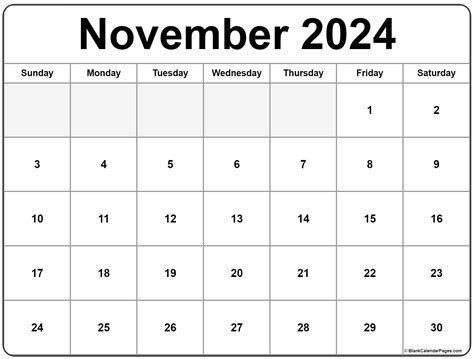 November 2024 calendar | free printable calendars