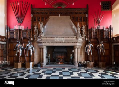 Interior Of The Great Hall At Edinburgh Castle In Scotland Uk Stock