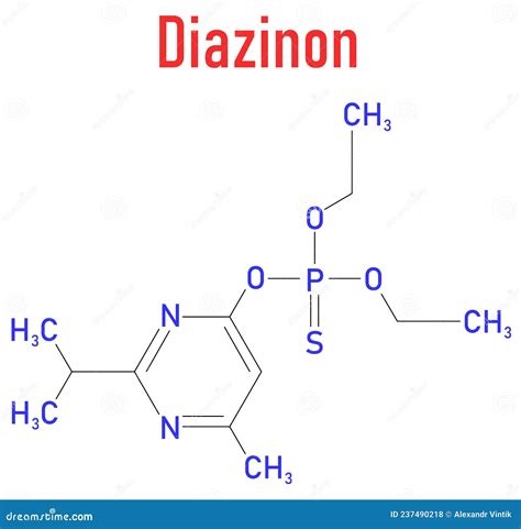 Molécula De Inseticida Organofosforado De Diazinão Ou Dimpilato