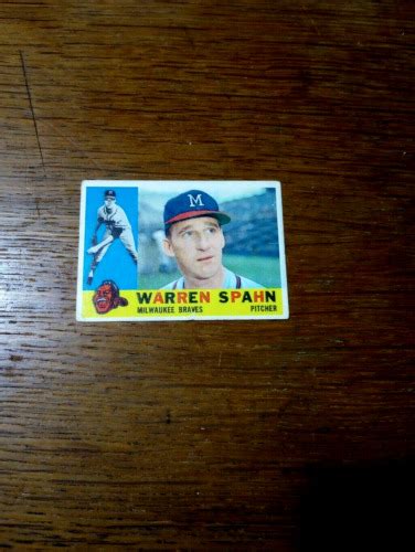 Topps Hof Warren Spahn Bv Original Card Low Ship Ebay