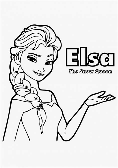 Coloriage Elsa Gratuit à Imprimer