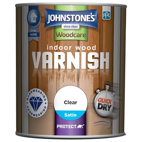 Johnstone S Quick Dry Satin Interior Wood Floor Varnish 750ml B M