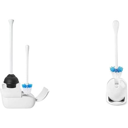 Amazon OXO Good Grips Set Toilet Brush Plunger Combo White