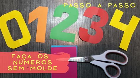 Como Fazer O Número - Como fazer números sem molde - Passo a passo recortes de números - YouTube