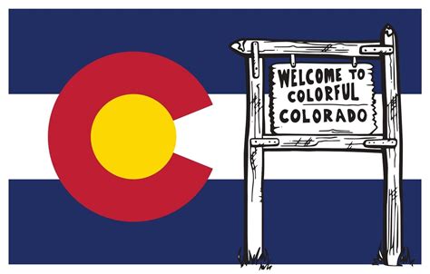 CO STATE FLAG WELCOME SIGN | STICKER