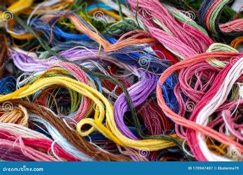 Backgrounds Of Colored Embroidery Threads Stock Image Image Of Thread