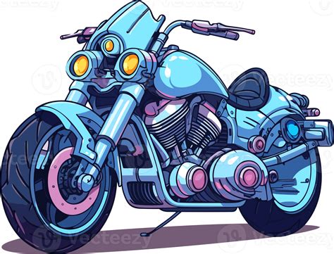 Cartoon Anime Motorbike Ai Generate Png