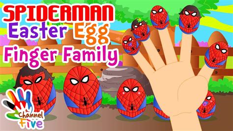 Spiderman Easter Egg Finger Family Nursery Rhyme for Children - YouTube